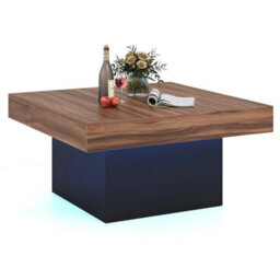 Coffee Table Square Center Table W/ Led Lights - thumbnail 1