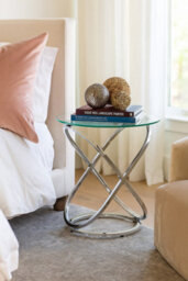 Aspect Furniture Monarch Clear Glass Round Coffee/side End Table With Chrome Base - thumbnail 4