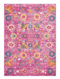Fuchsia Floral Luxurious Traditional Abstract Rug For Dining Room-201Cm X 290Cm - thumbnail 6