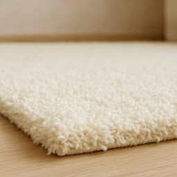 Uetian Cream Shaggy Rug Soft Dense Pile Modern Area Floor Rug (120X170 Cm) - thumbnail 4