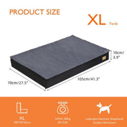 Bingopaw 105X70X10Cm Flat Dog Bed Pet Crate Cushion Mattress With Removable Cover Waterproof - thumbnail 2