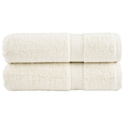 Berkfield Premium Shower Towels Solund 2 Pcs Cream 70X140 Cm 600 Gsm