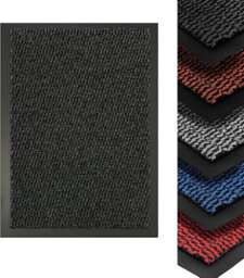 Heavy Duty Indoor & Outdoor Rubber Non-Slip Absorbent Barrier Mat - Charcoal 90 X 200 Cm - thumbnail 2