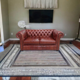 Chesterfield 2 Seater Old English Chestnut Leather Sofa Settee Bespoke In Classic Style - thumbnail 3