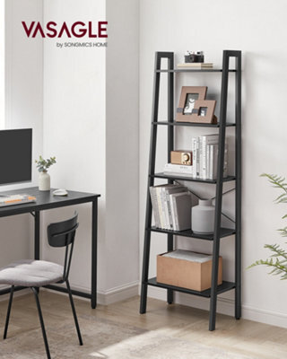 LEDREM Ladder Shelf, 5-Tier Bookshelf, Storage Rack, Bookcase, For Living Room, Kitchen, Bedroom - image 1