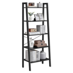 LEDREM Ladder Shelf, 5-Tier Bookshelf, Storage Rack, Bookcase, For Living Room, Kitchen, Bedroom - thumbnail 3