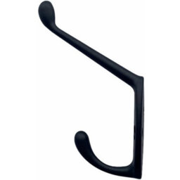 Heavy Duty Wall Matt Black Mounted Coat Hooks  4 Pack Metal Hooks For Hanging Coats, Hat, Towels, Robes - thumbnail 3