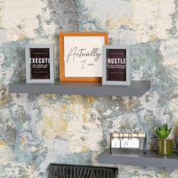 Harbour Housewares Grey Modern Floating Wall Shelf - 60Cm - thumbnail 6