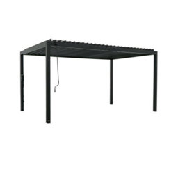 Backyard Discovery Sarasota Louvered Steel Outdoor Patio Pergola With Powerport 4.9M X 3M (16Ft X 10Ft) - thumbnail 2