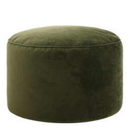 icon Milano Classic Velvet Bean Bag Chair Olive Green Bean Bags