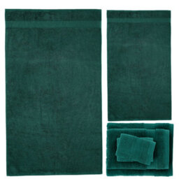 Catherine Lansfield Bathroom Anti Bacterial 500 Gsm Soft & Absorbent Cotton 6 Piece Towel Set Forest Green - thumbnail 5