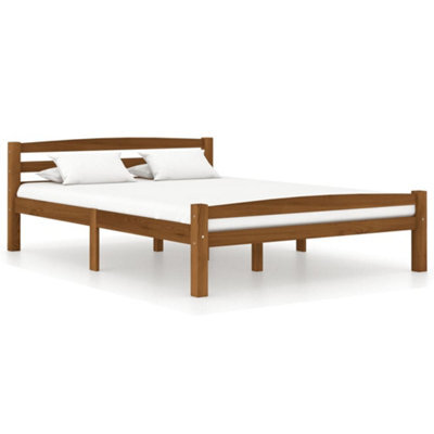 Berkfield Bed Frame Honey Brown Solid Pinewood 120X200 Cm - image 1
