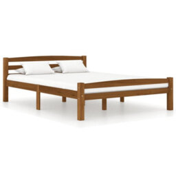 Berkfield Bed Frame Honey Brown Solid Pinewood 120X200 Cm - thumbnail 1