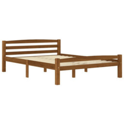 Berkfield Bed Frame Honey Brown Solid Pinewood 120X200 Cm - thumbnail 2