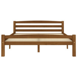 Berkfield Bed Frame Honey Brown Solid Pinewood 120X200 Cm - thumbnail 3
