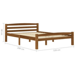 Berkfield Bed Frame Honey Brown Solid Pinewood 120X200 Cm - thumbnail 6