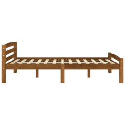 Berkfield Bed Frame Honey Brown Solid Pinewood 120X200 Cm - thumbnail 4