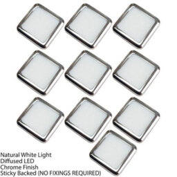 Square Led Plinth Light Kit With 10 Natural White Spotlights For Kitchen And Bathroom - thumbnail 3