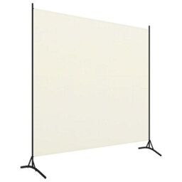 Berkfield 1-Panel Room Divider Cream White 175X180 Cm - thumbnail 2