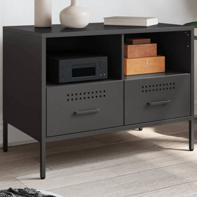 Berkfield Tv Cabinet Black 68X39X50.5 Cm Steel - image 1