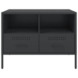 Berkfield Tv Cabinet Black 68X39X50.5 Cm Steel - thumbnail 6