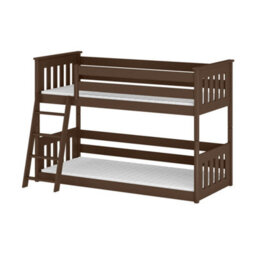 Arte Kevin Solid Pine Bunk Bed - Dark Chocolate - No Mattresses - thumbnail 1