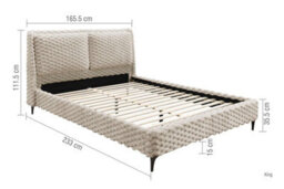Boldair Birlea Tilly Off White Faux Fur Bed Frame King Size - thumbnail 9