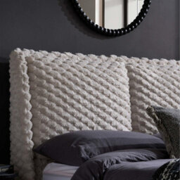 Boldair Birlea Tilly Off White Faux Fur Bed Frame King Size - thumbnail 2