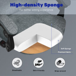 Onemill Ergonomic Office Chair With Tilt Function-Grey - thumbnail 5