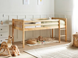 Beliani Mid Sleeper Bed Wood Peipin 90 X 200 Cm (Eu Single) Light Brown - thumbnail 2