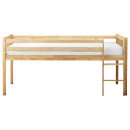 Beliani Mid Sleeper Bed Wood Peipin 90 X 200 Cm (Eu Single) Light Brown - thumbnail 4