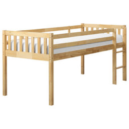 Beliani Mid Sleeper Bed Wood Peipin 90 X 200 Cm (Eu Single) Light Brown - thumbnail 1