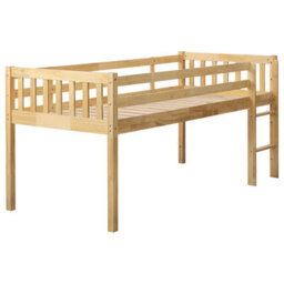 Beliani Mid Sleeper Bed Wood Peipin 90 X 200 Cm (Eu Single) Light Brown - thumbnail 5