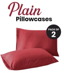Ameha Pillowcase Pair Red Microfiber Pillowcase-Soft Envelope Closure Pillowcase, Machine Washable Bedding Pillow Cover 50X75Cm - thumbnail 1
