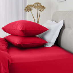 Ameha Pillowcase Pair Red Microfiber Pillowcase-Soft Envelope Closure Pillowcase, Machine Washable Bedding Pillow Cover 50X75Cm - thumbnail 2