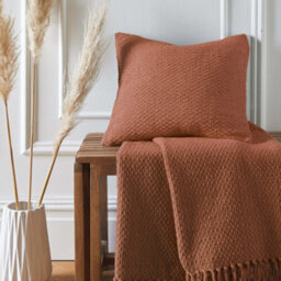 Drift Hayden Filled 100% Recycled Sustainable Cotton Basket Weave Cushion - thumbnail 2