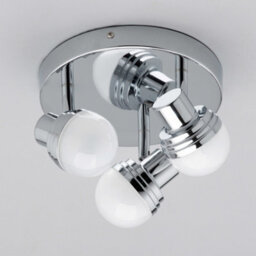 Litecraft Skipton Chrome 3 Light Led Bathroom Ceiling Spotlight Plate - thumbnail 4
