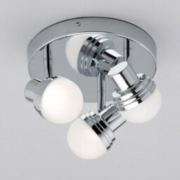 Litecraft Skipton Chrome 3 Light Led Bathroom Ceiling Spotlight Plate - thumbnail 3