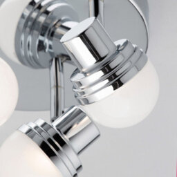 Litecraft Skipton Chrome 3 Light Led Bathroom Ceiling Spotlight Plate - thumbnail 5
