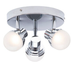 Litecraft Skipton Chrome 3 Light Led Bathroom Ceiling Spotlight Plate - thumbnail 2