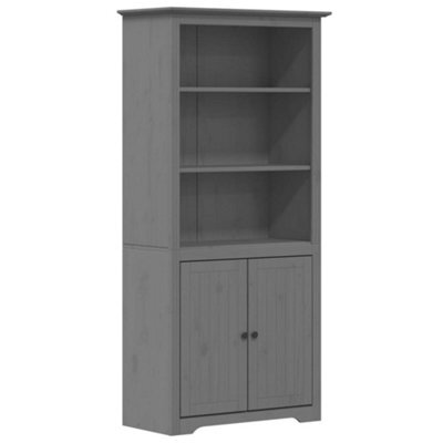 Berkfield Classic Bookcase Bodo Grey 80X40X172 Cm Solid Wood Pine