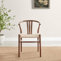 Furniturebox Uk Penrose Walnut And Marble Effect Round Dining Table & 4 Walnut Caia Dining Chairs - thumbnail 8