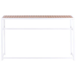 Beliani Garden Bar Table Avetrana 150 Cm 50 Cm Brown/ White - thumbnail 5