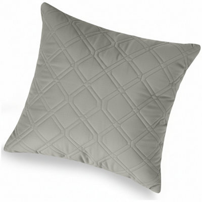 Ameha Silver Embossed Diamond Velvet Cushion Cover, 18X18 Inch, Anti Allergic, Breathable & Ultra Soft