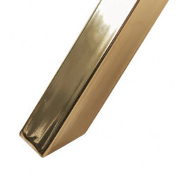 Beliani Dining Table Savoni Gold 90 Cm 90 Cm Tempered Glass - thumbnail 5