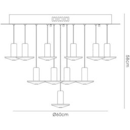 Luminosa Lighting Luminosa Troy Pendant Round 19 Light G4 Polished Chrome/crystal, Not Led/cfl Compatible - thumbnail 4