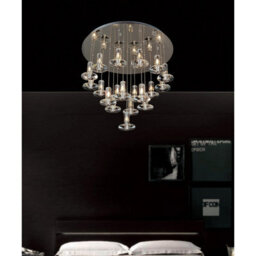 Luminosa Lighting Luminosa Troy Pendant Round 19 Light G4 Polished Chrome/crystal, Not Led/cfl Compatible - thumbnail 3