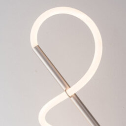 Harper Living Led Table Lamp With On/off Switch, Flexible Adjustable Polycarbonate Light, Matt Nickel, Non-Dimmable - thumbnail 3