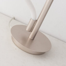 Harper Living Led Table Lamp With On/off Switch, Flexible Adjustable Polycarbonate Light, Matt Nickel, Non-Dimmable - thumbnail 4