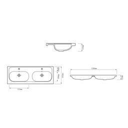 GoodHome Levanna Matt Dark Grey Wall-Mounted Vanity Unit & Basin Set (W)1200mm (H)480mm - thumbnail 8